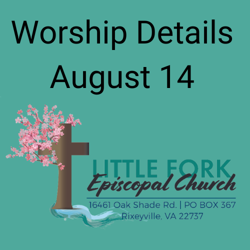 Sunday Worship Service & Livestream August 14