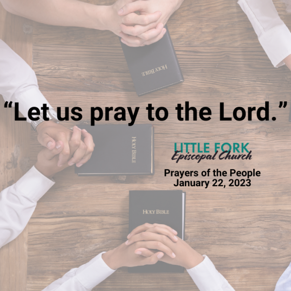 Prayers of the People January 22, 2023